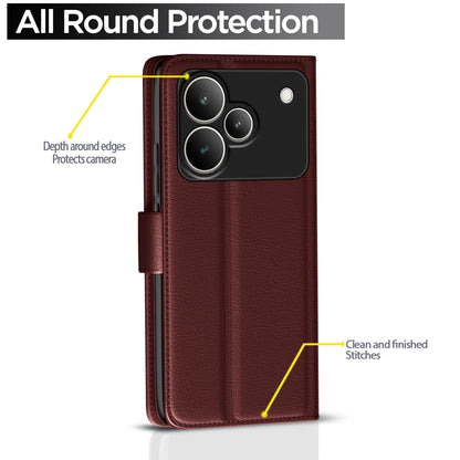 Pikkme Realme P4 Pro 5G brown flip cover – photo 4