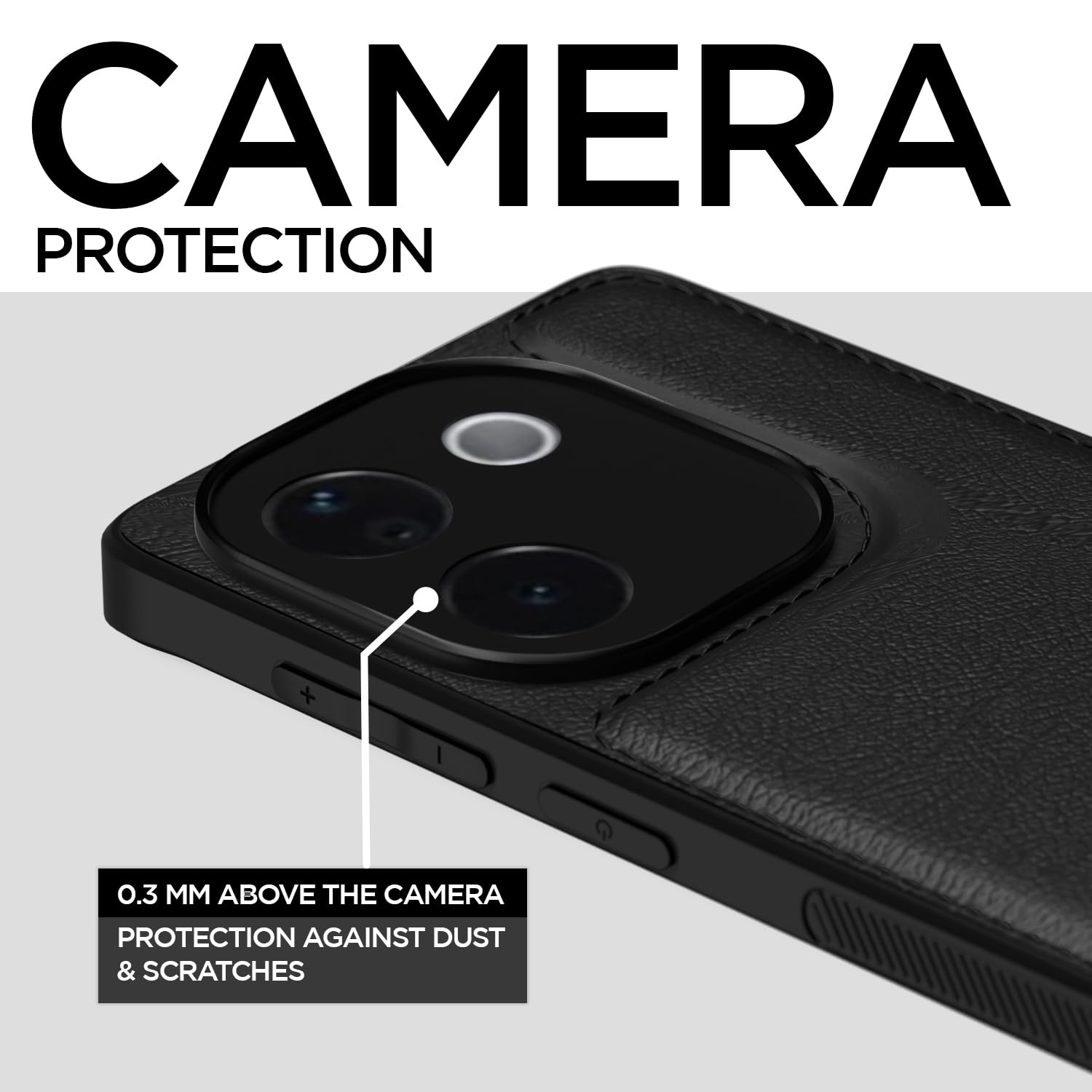 Pikkme iQOO Z9s Pro/Vivo T3 Pro 5G Leather black mobile back cover – photo 3
