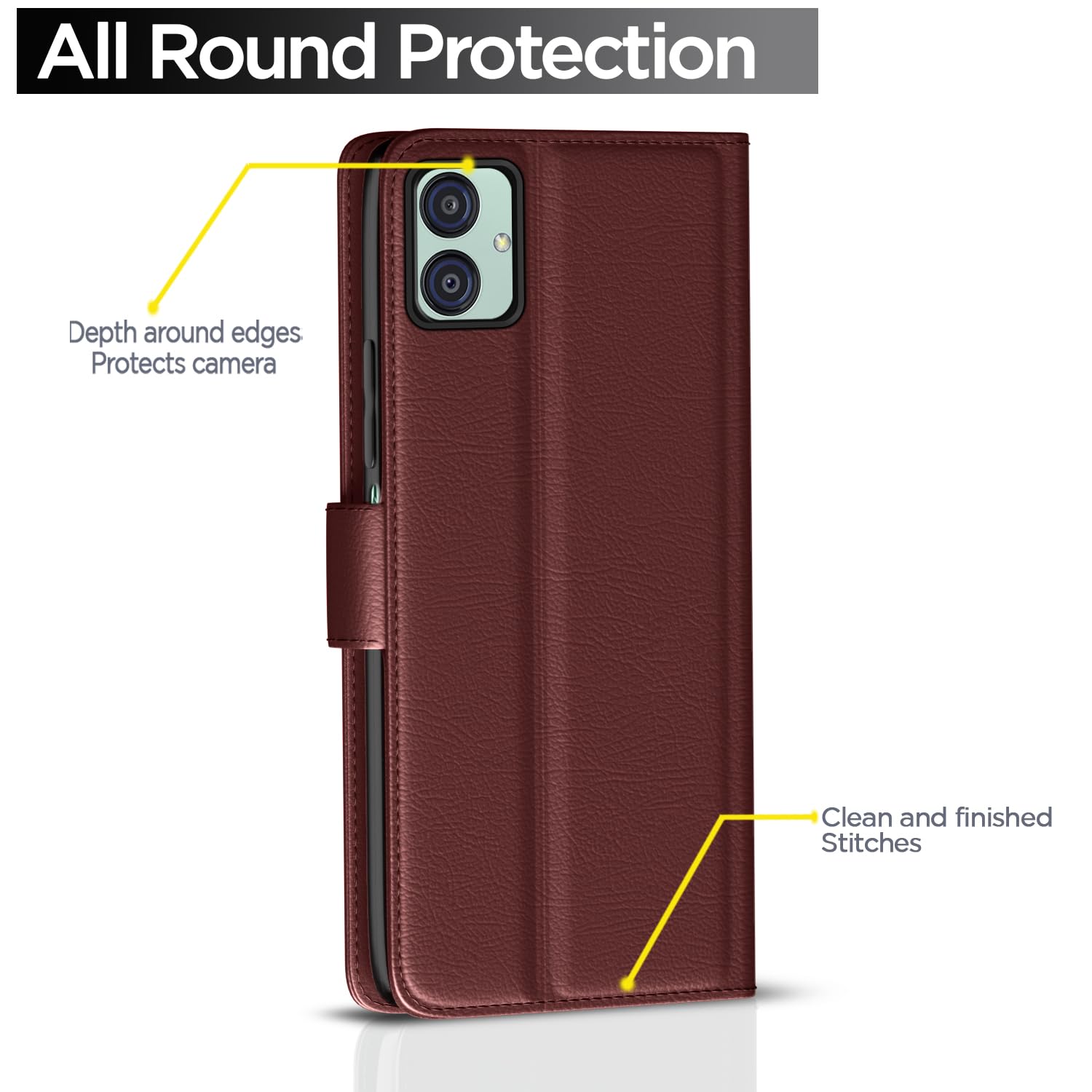 Pikkme brown flip cover for Samsung M04/F04/A04e – photo 4