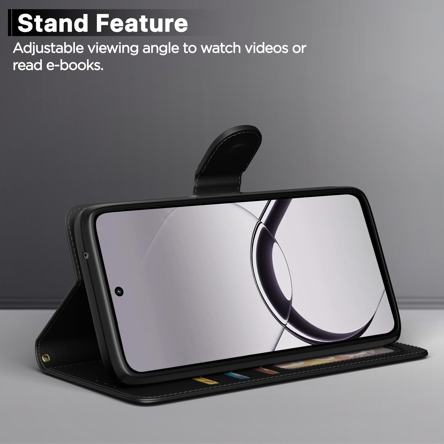 Pikkme Realme 16T 5G Wallet black wallet flip cover – photo 3