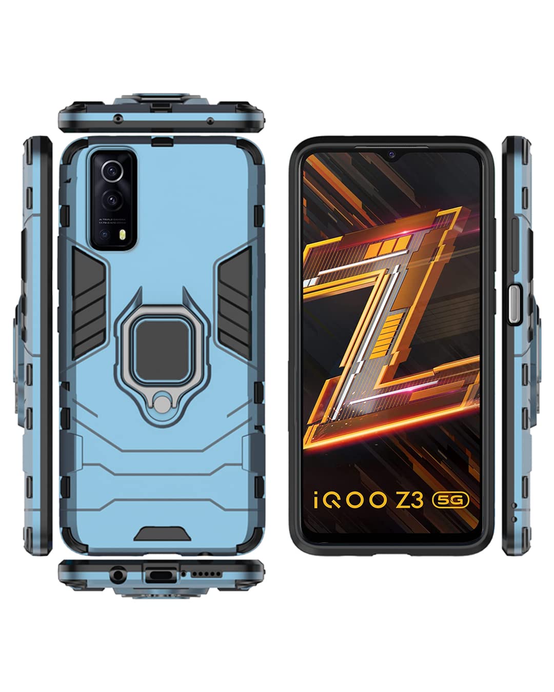 Pikkme blue mobile back cover for iQOO Z3 5G – photo 3