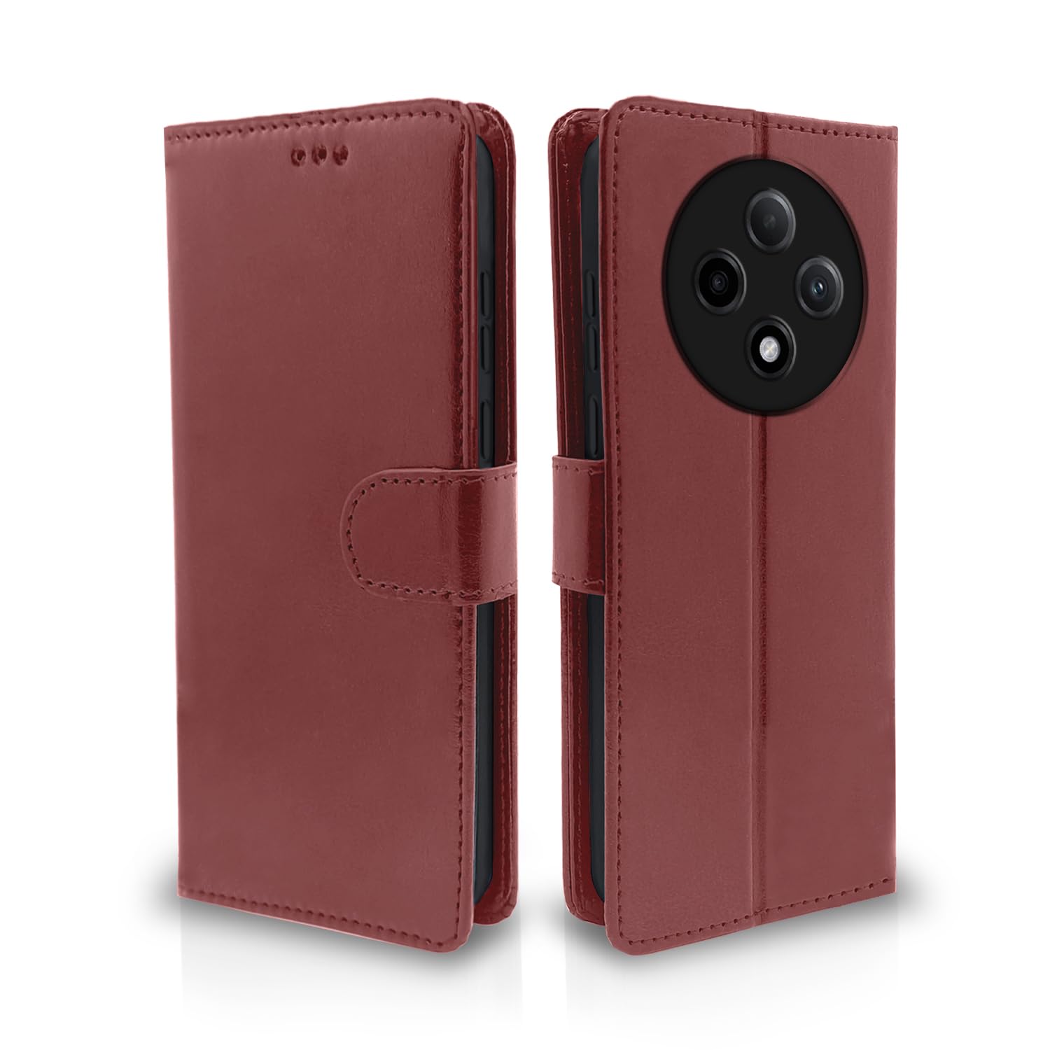 Pikkme brown flip cover for Oppo F27 5G