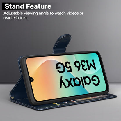 Pikkme Samsung M36 5G blue flip cover – photo 3