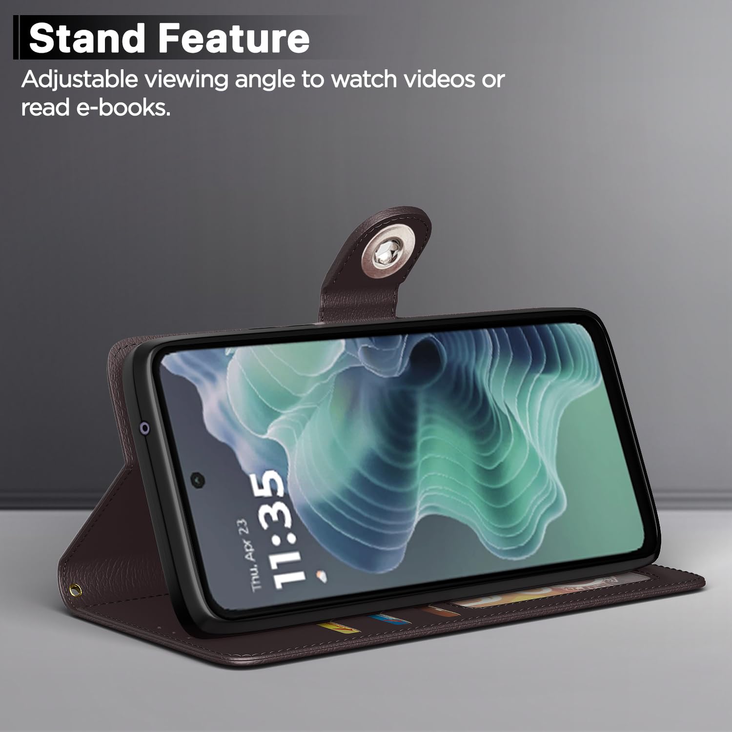 Pikkme coffee Button mobile flip cover for Moto G35 5G – photo 3