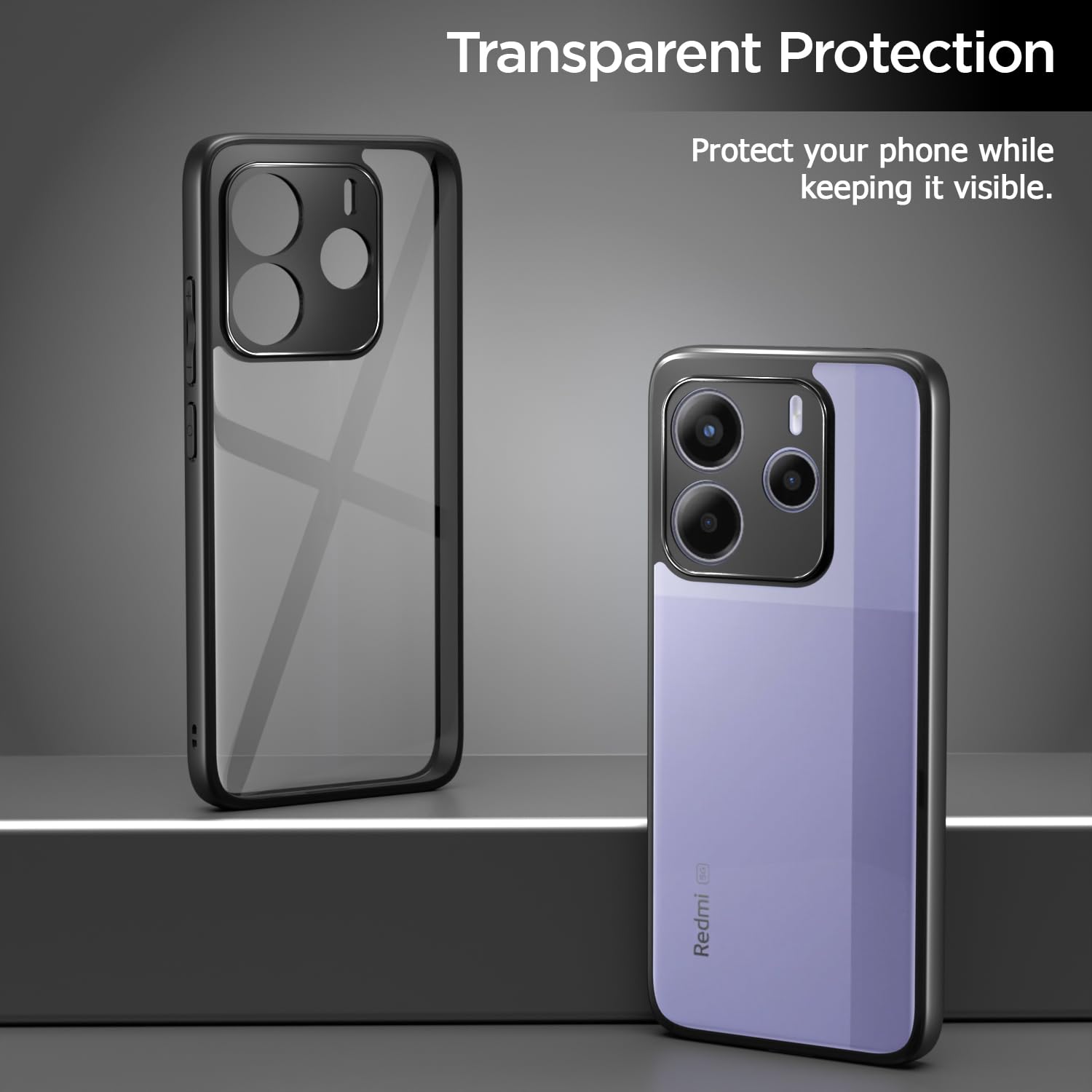 Redmi Note 14 5G Hybrid back cover in black by Pikkme – photo 3