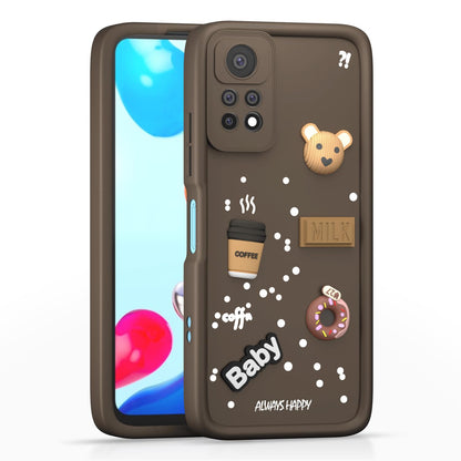 Redmi Note 11 Pro/3D Silicone phone cover in brown by Pikkme