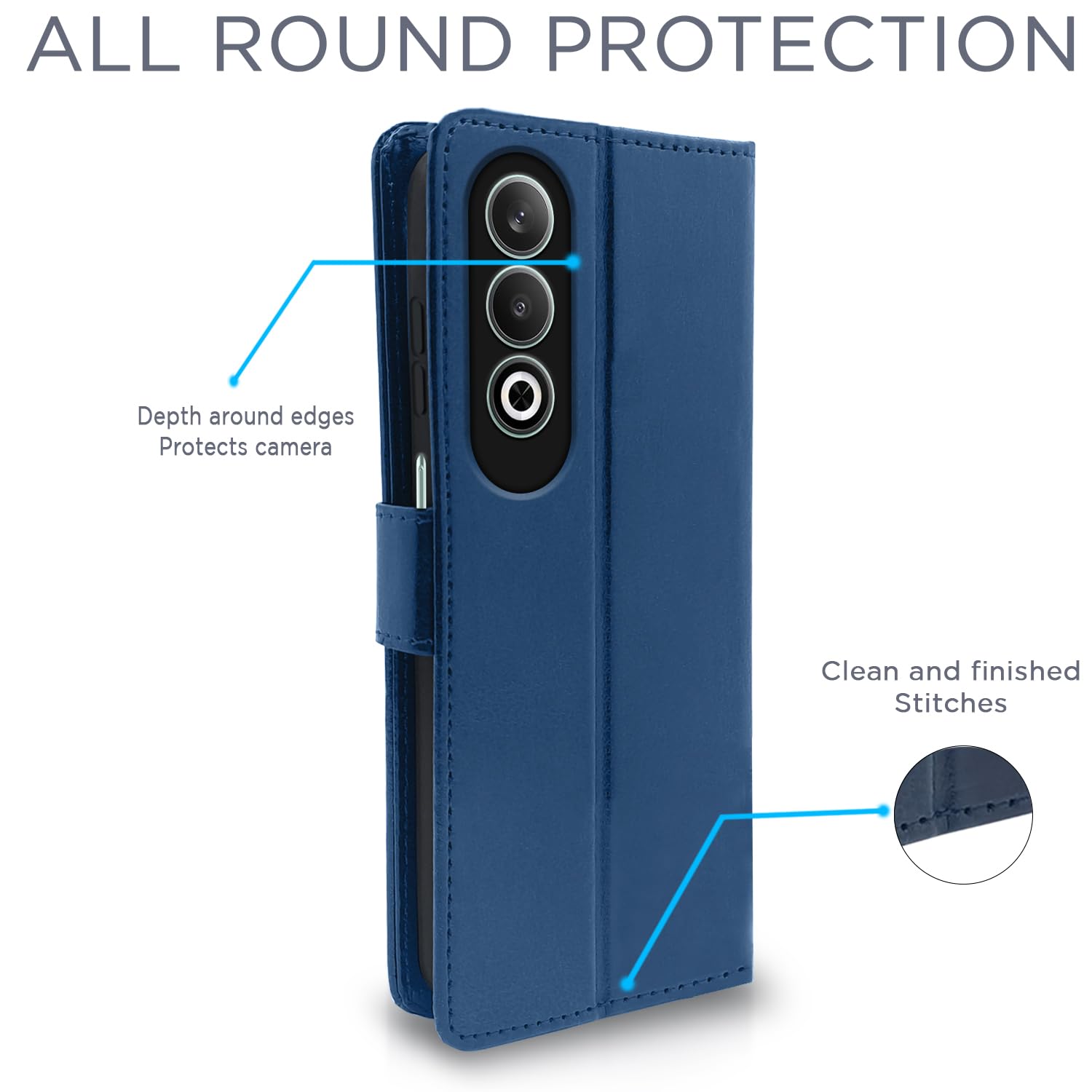 Blue mobile flip cover for Oppo K12x 5G – Pikkme – photo 4