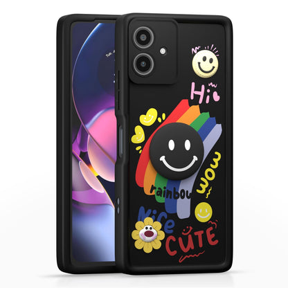 Black mobile cover for Moto G54/G64 5G – Pikkme