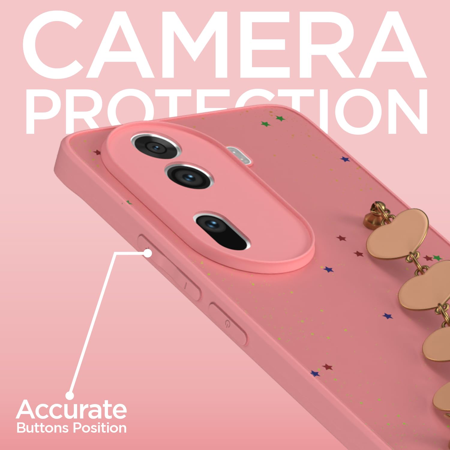 Pikkme pink Chain mobile back cover for Oppo Reno 11 Pro 5G – photo 3