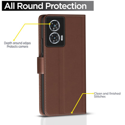 Pikkme tan wallet flip cover for Moto Edge 50 Fusion/G96 5G – photo 4