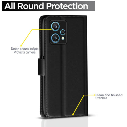 Pikkme Realme 9 Pro Plus 5G black mobile flip cover – photo 4