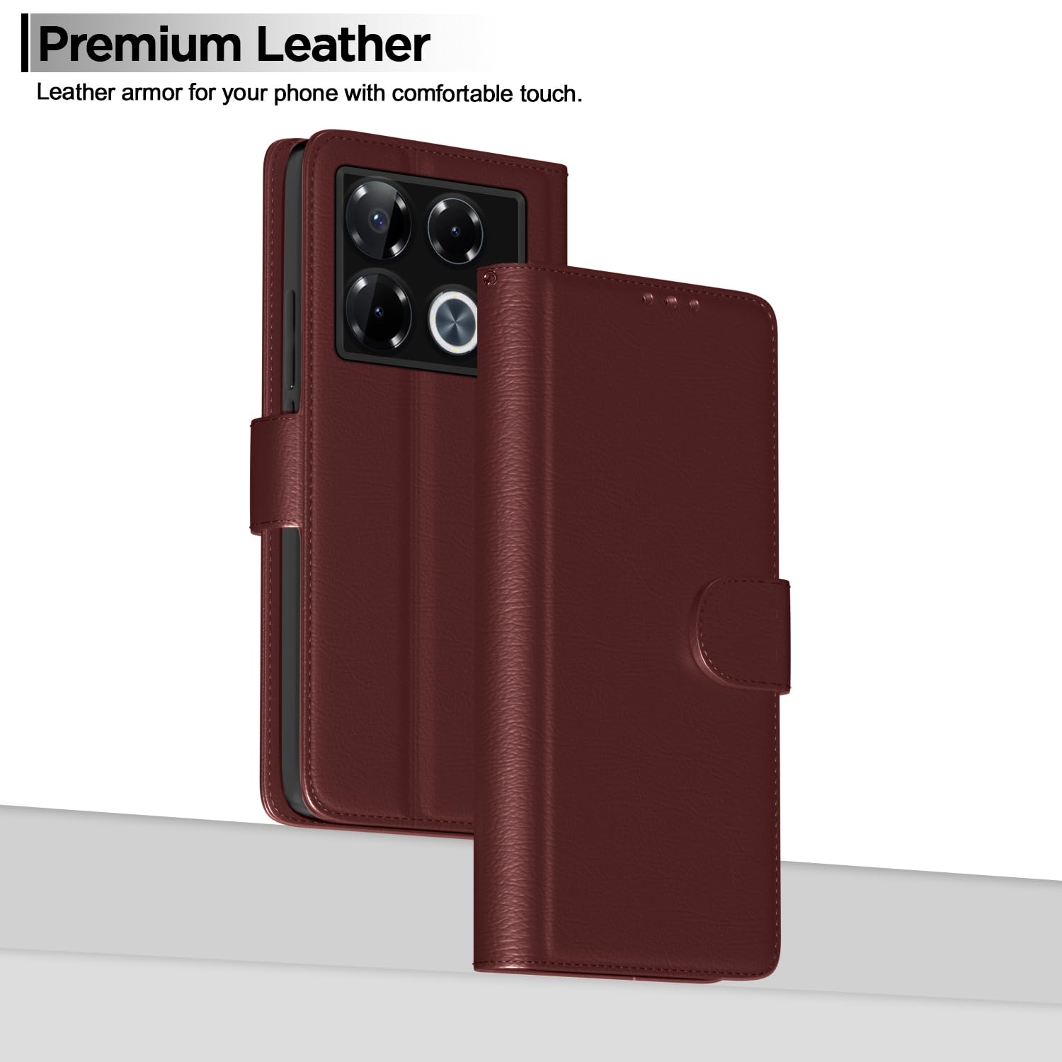 Pikkme Infinix Note 40 Pro Plus 5G brown flip cover – photo 2