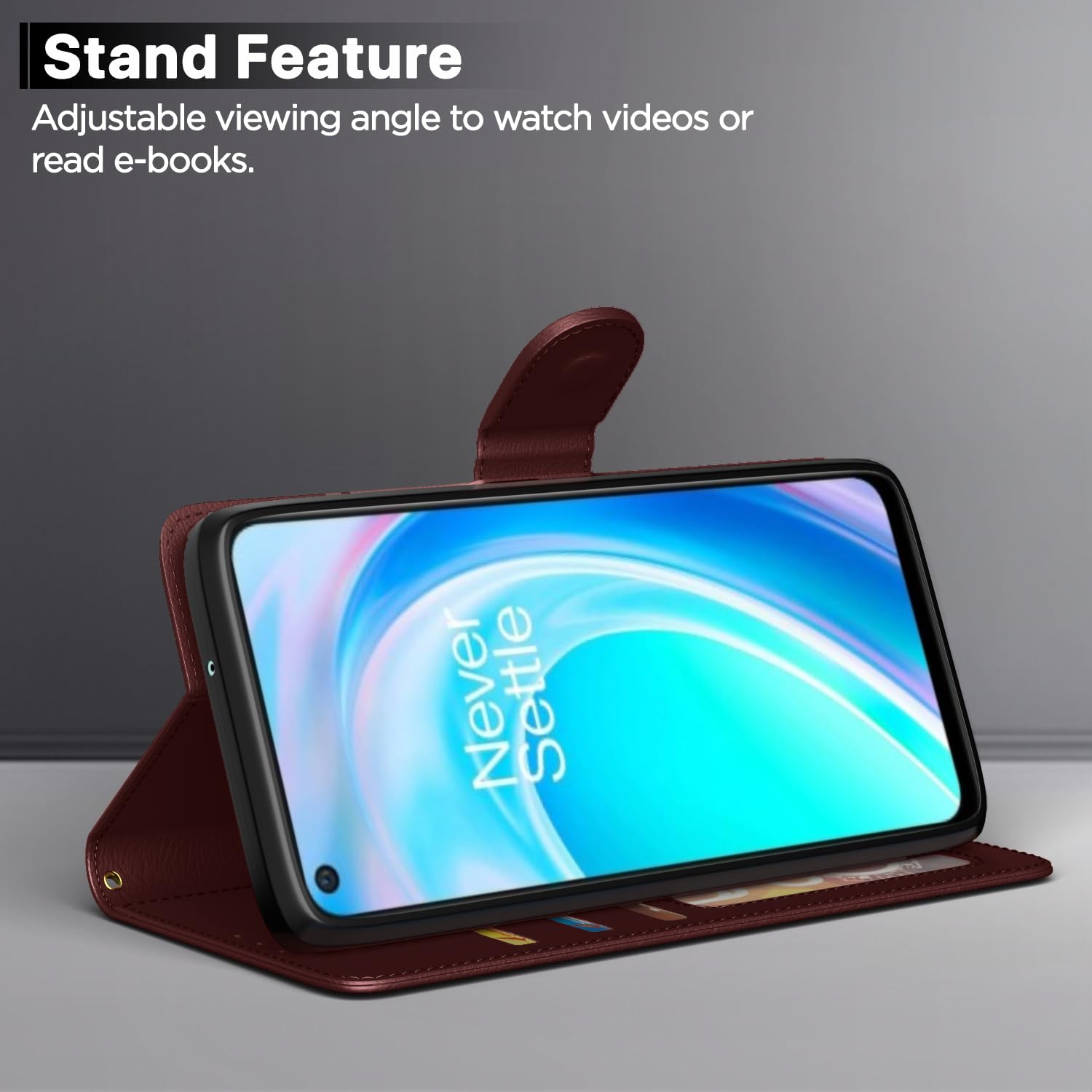 Pikkme OnePlus Nord CE 2 Lite 5G Wallet brown wallet flip cover – photo 3