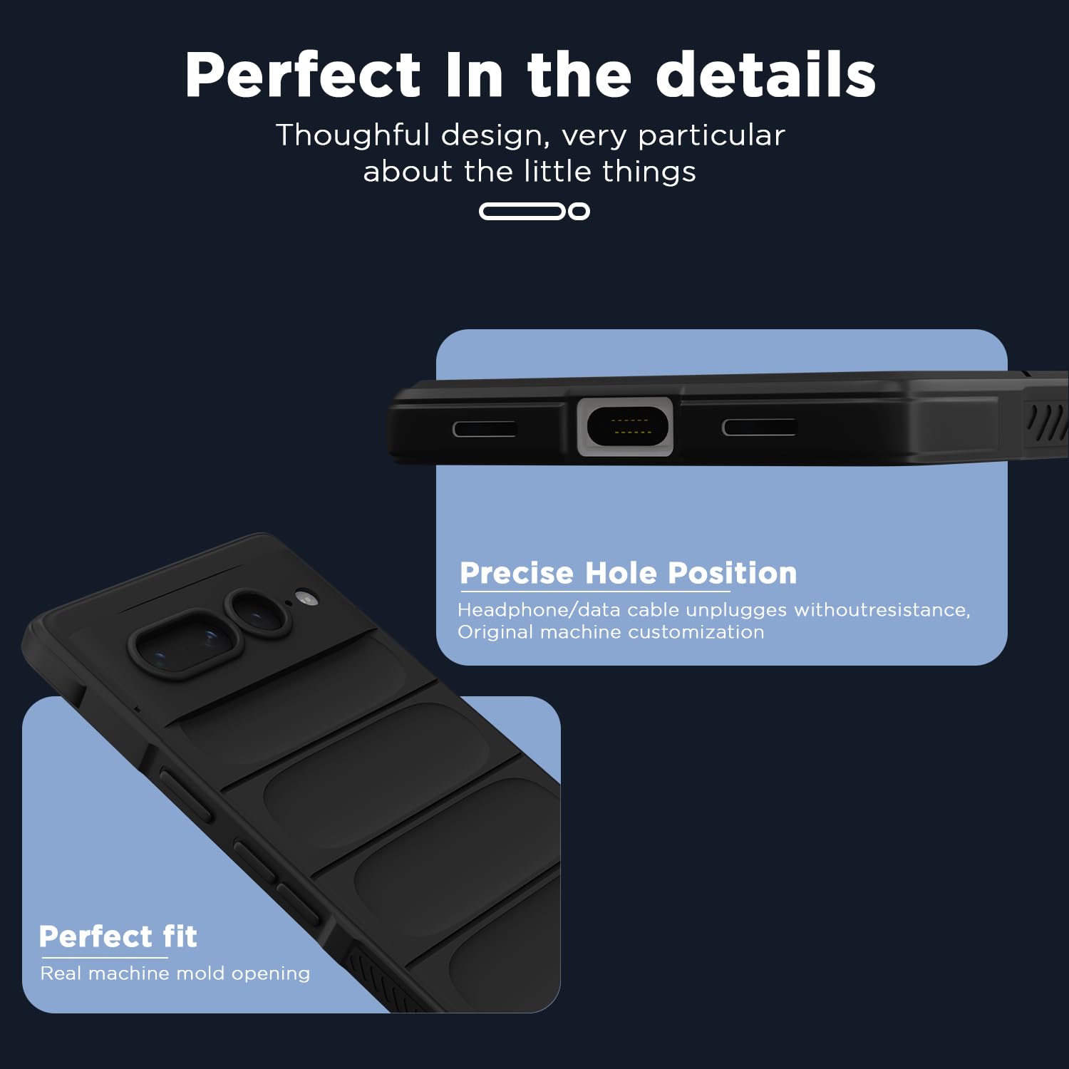 Google Pixel 7 Pro Liquid Silicone mobile cover in black by Pikkme – photo 5