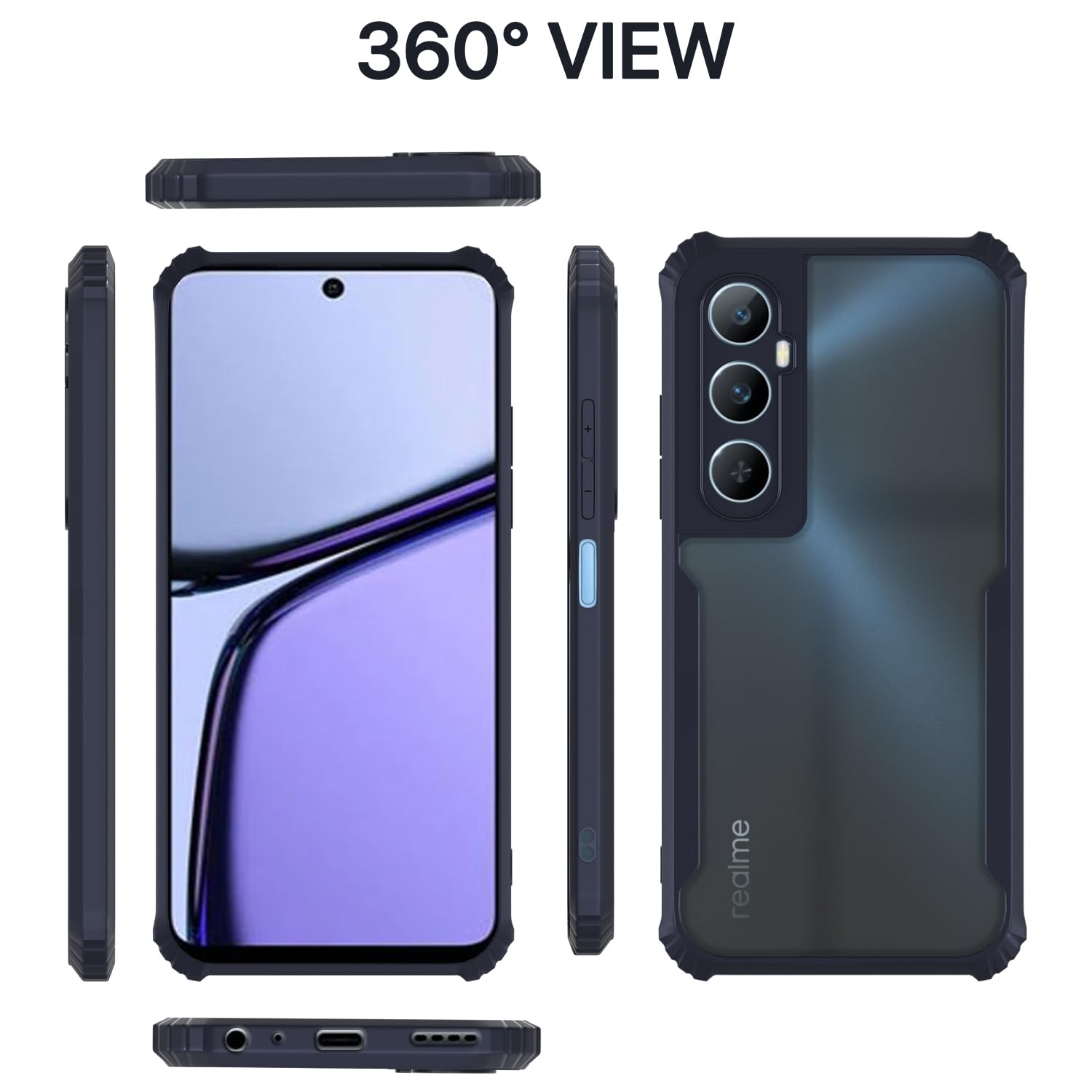 Realme C65 Ultra back cover in blue by Pikkme – photo 3