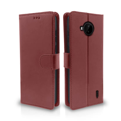 Pikkme Nokia C20 Plus Vintage Flip Cover (Brown)
