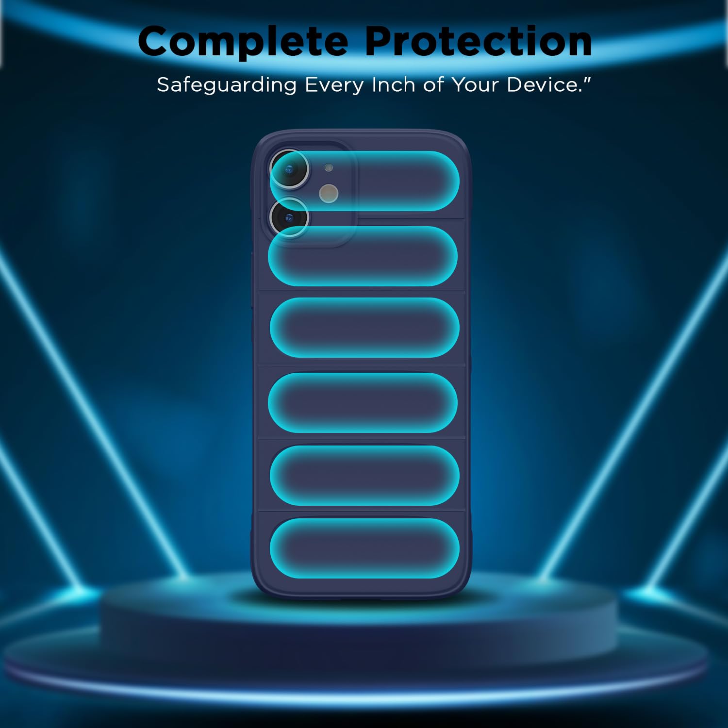 Pikkme iPhone 11 ZigZag Soft matte Liquid Silicone Back Cover (Blue)