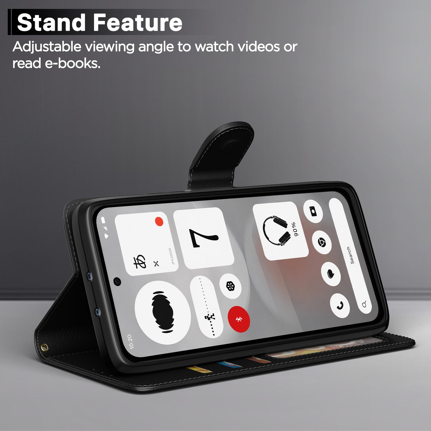Pikkme black Wallet wallet flip cover for Nothing Phone 4b 5G – photo 3