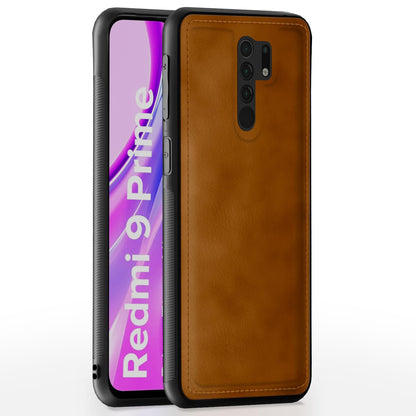 Pikkme Redmi 9 Prime/Poco M2 Leather brown back cover