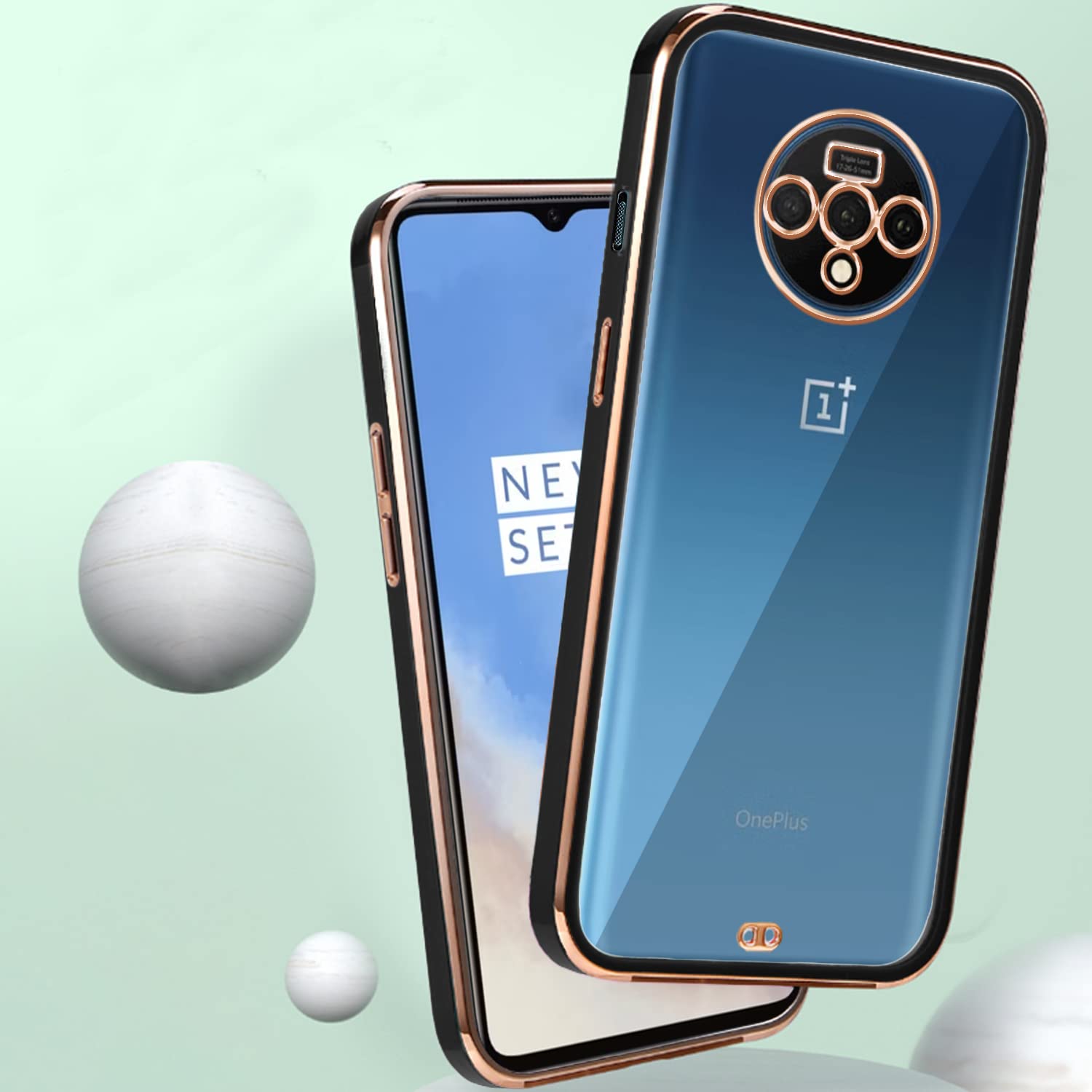 Pikkme OnePlus 7T Chrome black mobile back cover – photo 4