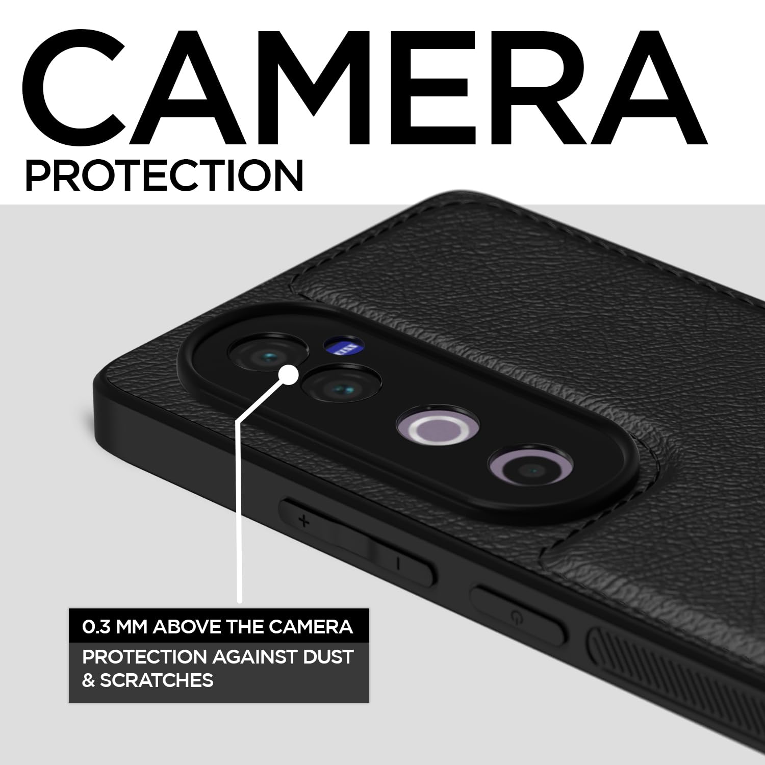 Pikkme V40 / V40 Pro / T3 Ultra 5G Leather Back Case | Black