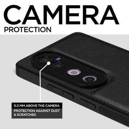 Pikkme V40 / V40 Pro / T3 Ultra 5G Leather Back Case | Black