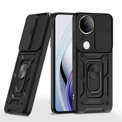 Pikkme Vivo T4 Ultra 5G D10 Tough Armor Back Cover (Black)