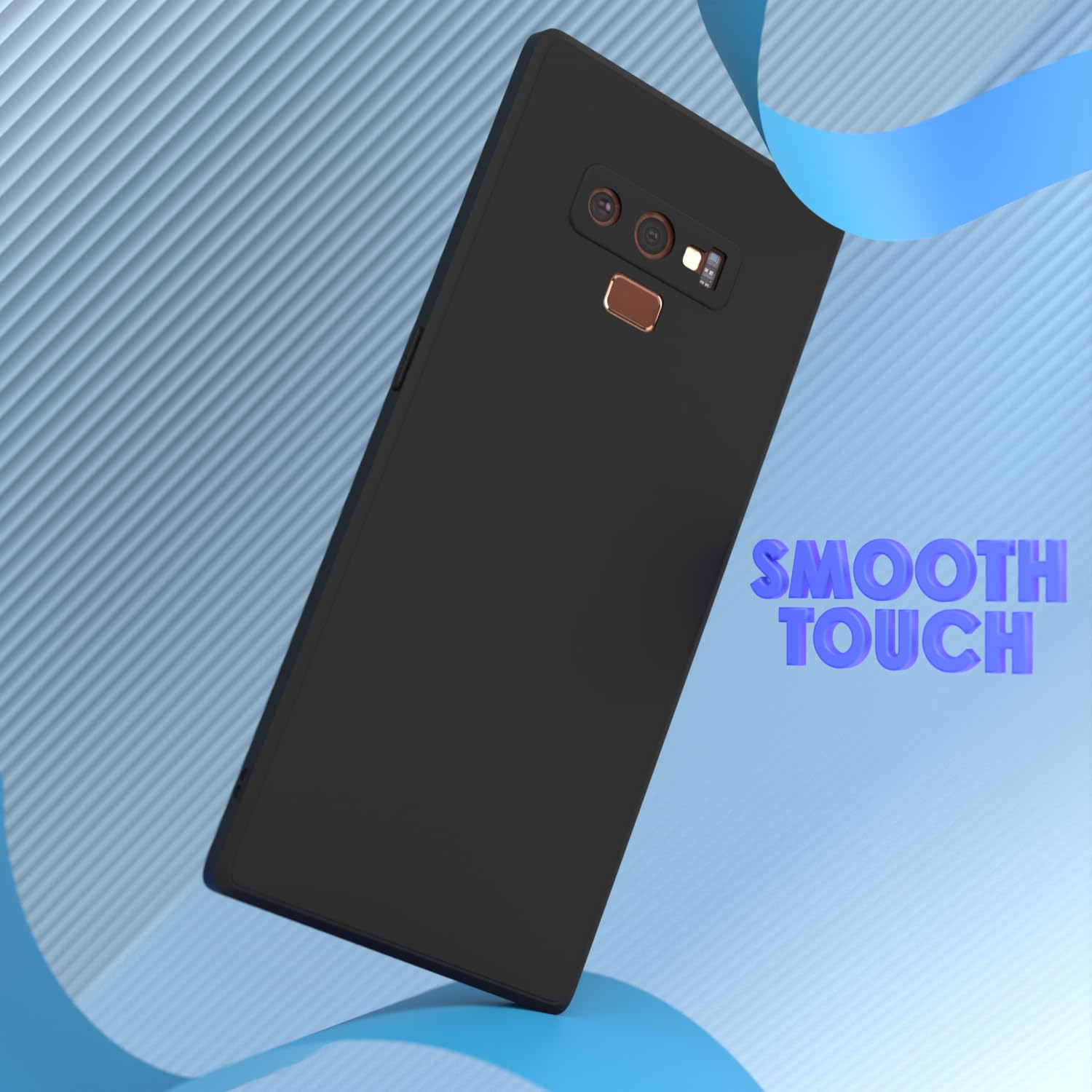Samsung Note 9 Liquid Silicone mobile back cover in black by Pikkme – photo 7