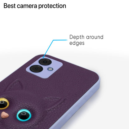 Pikkme Moto G14 Kitty Back Cover (Purple)