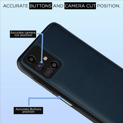 Samsung M31s Leather back cover in blue by Pikkme – photo 6