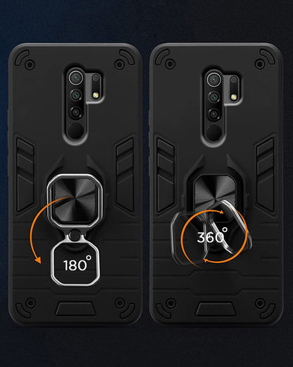 Redmi 9 Prime, Poco M2 D5 Tough Armor mobile cover in black by Pikkme – photo 3