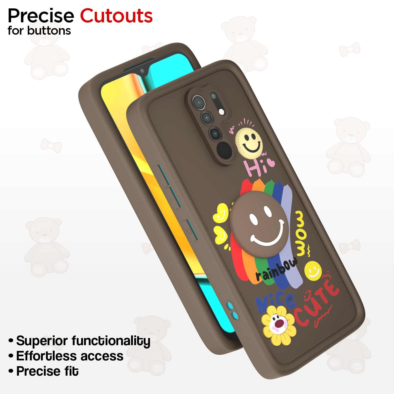 Brown mobile back cover for Redmi 9 Prime/Poco M2 – Pikkme – photo 6