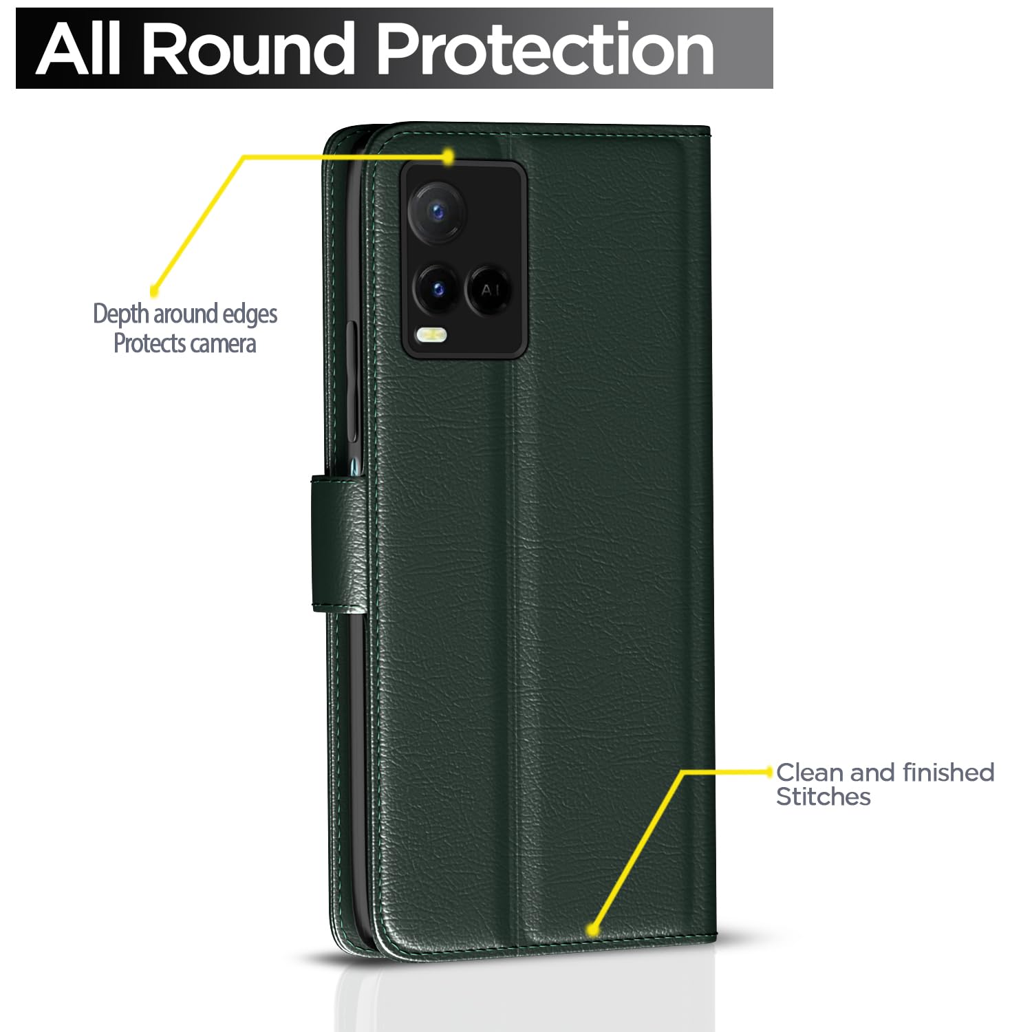 Pikkme green wallet flip cover for Vivo Y21 2021/Y33s – photo 4