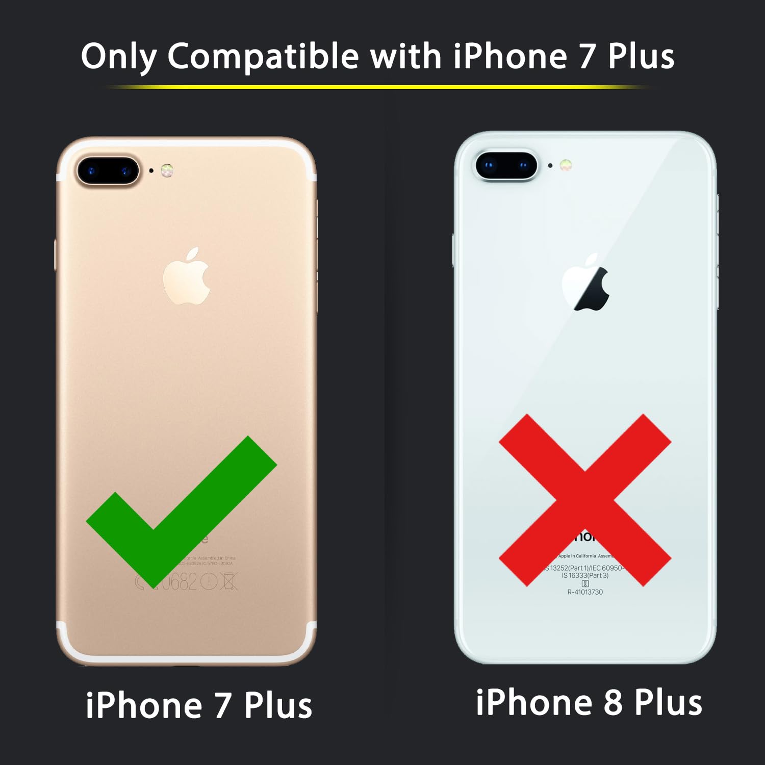 Pikkme iPhone 7 Plus / 8 Plus Gold Electroplated Premium Leather Chrome Back Cover (Black)