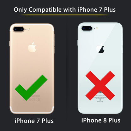 Pikkme iPhone 7 Plus / 8 Plus Gold Electroplated Premium Leather Chrome Back Cover (Black)