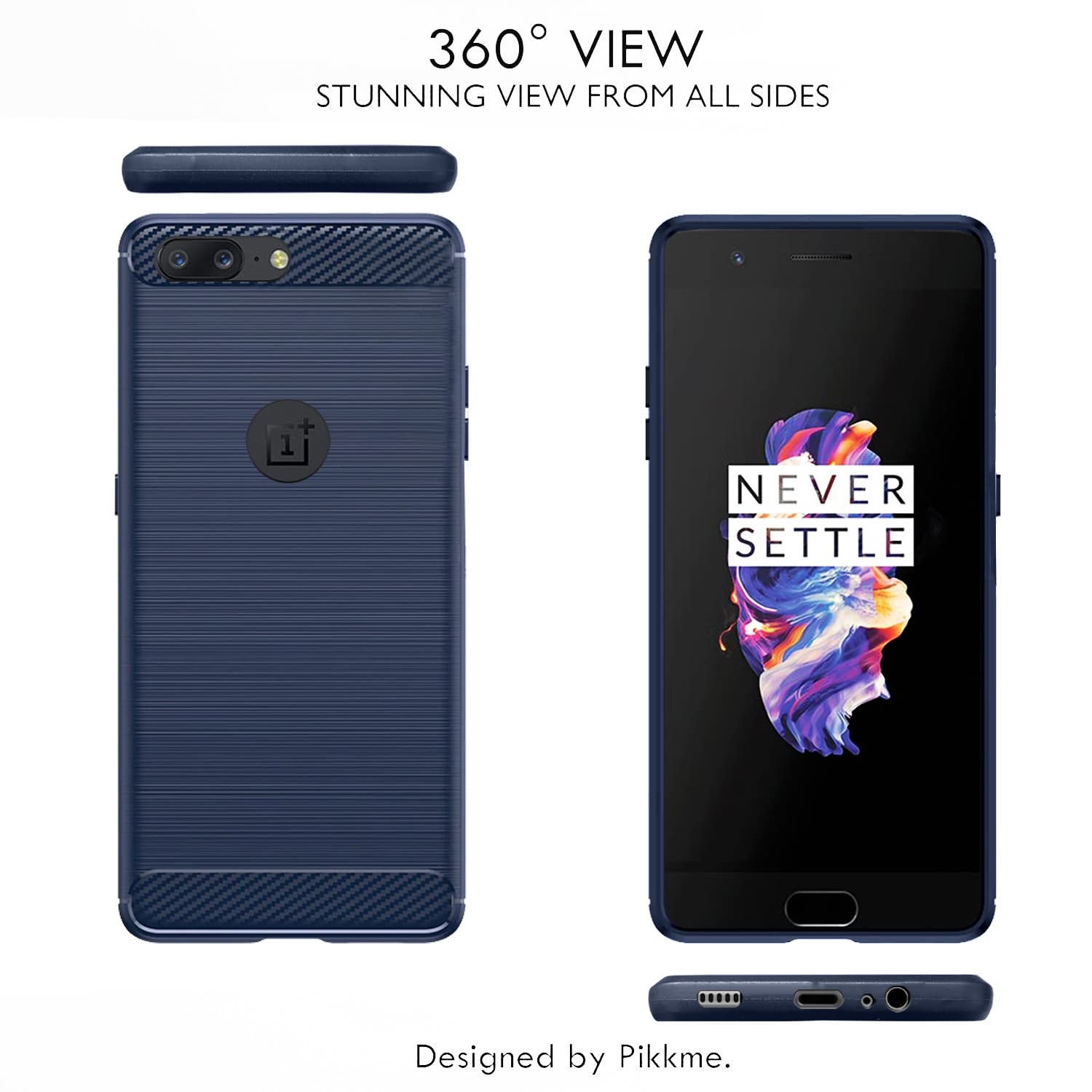 Blue Hybrid mobile cover for OnePlus 5 – Pikkme – photo 3