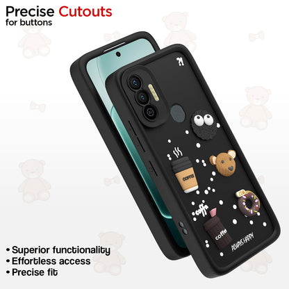 Black Silicone mobile back cover for Tecno Spark 7/7T/3D – Pikkme – photo 6
