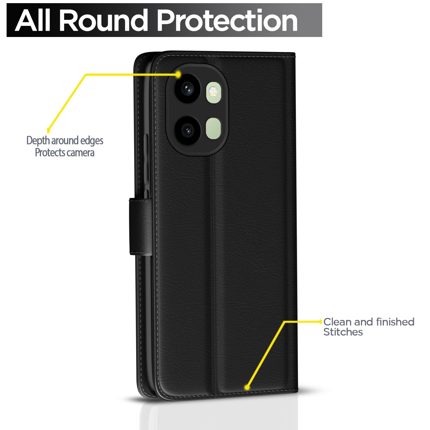 Black Wallet flip case for OnePlus 15R 5G – Pikkme – photo 4