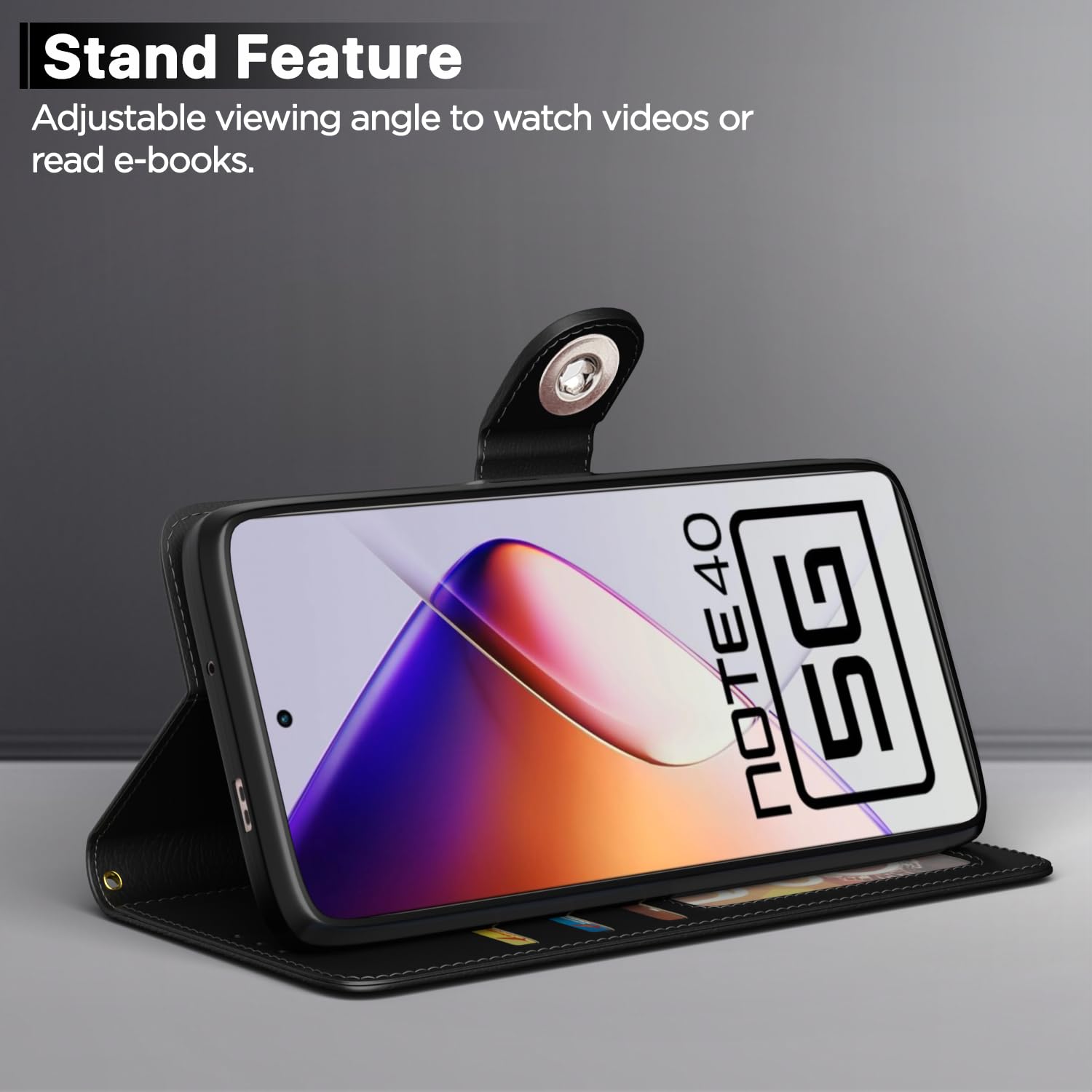 Infinix Note 40 5G Button flip cover in black by Pikkme – photo 3