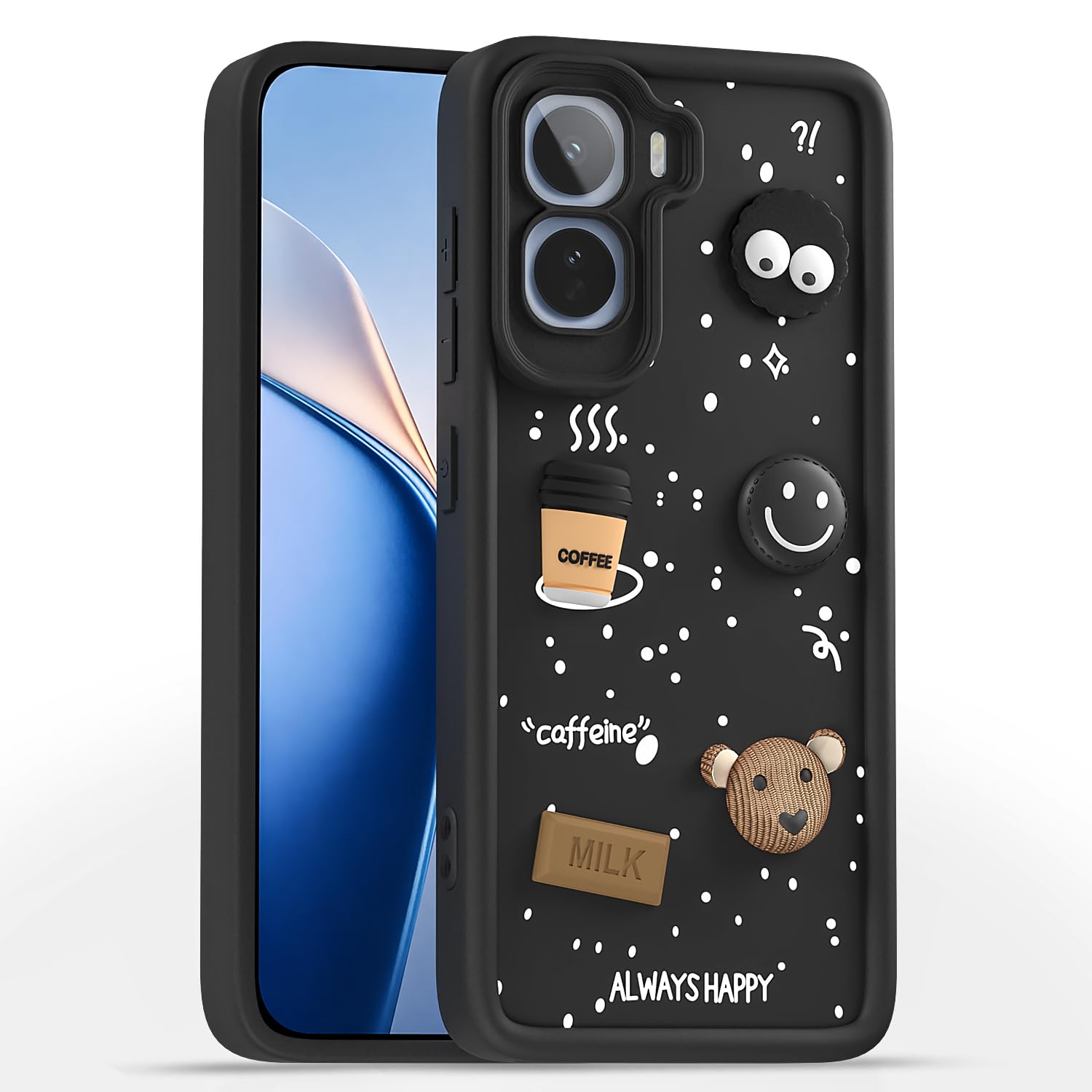 Pikkme Vivo T5 Pro 5G/3D black mobile cover