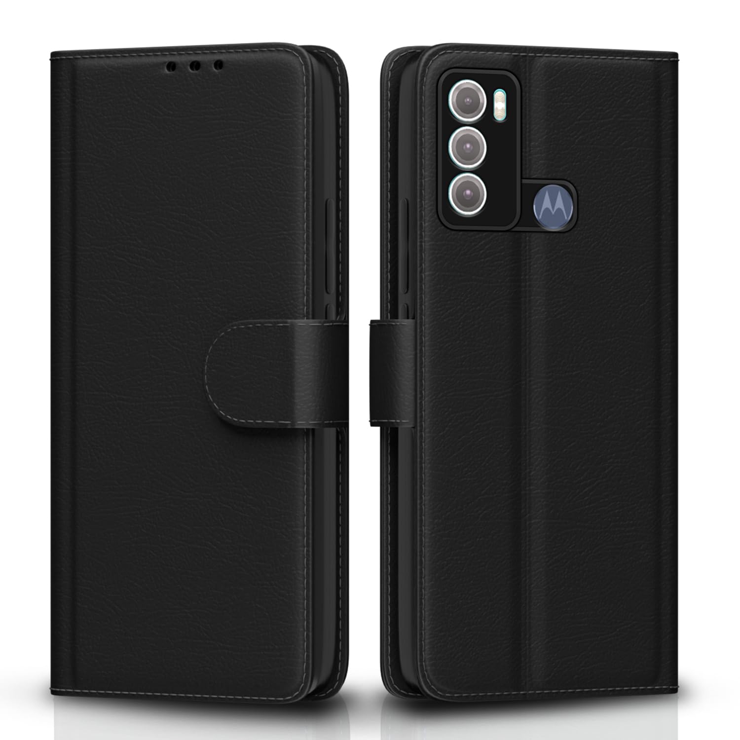 Black Wallet flip cover for Moto G60/G40 Fusion – Pikkme