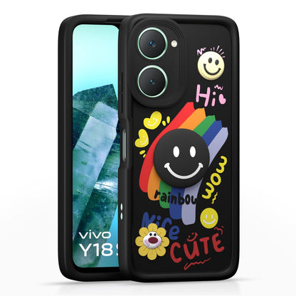 iQOO Z9 Lite 5G/Vivo T3 Lite 5G/Vivo Y18/Y18e/Y03 Soft Silicone back cover in black by Pikkme