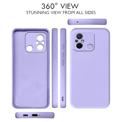 Pikkme Redmi 12C Soft Silicone Case with Camera Bumper Protection | Purple