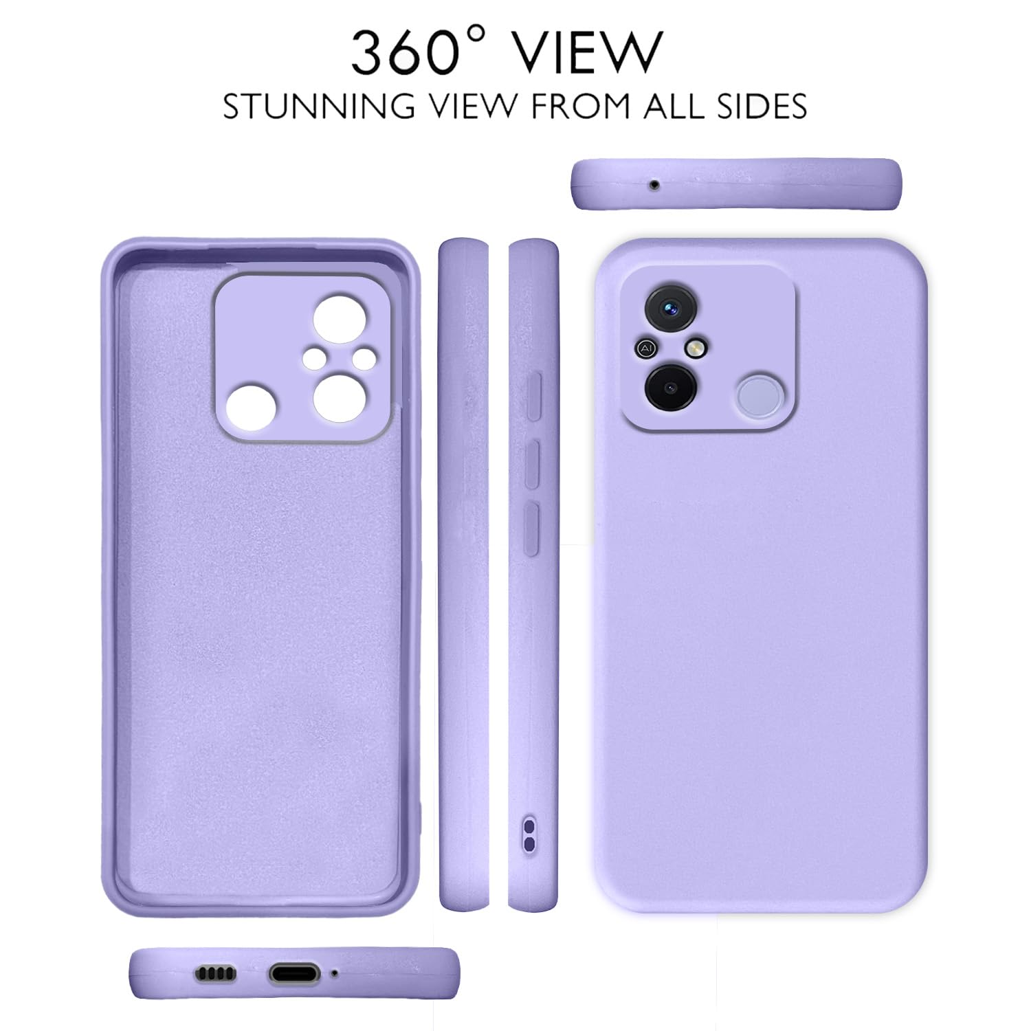 Pikkme Redmi 12C/Poco C55 Liquid Silicone purple mobile cover – photo 2