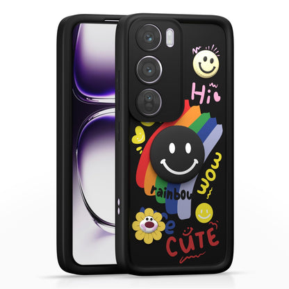 Pikkme black mobile cover for Oppo Reno 12 Pro 5G