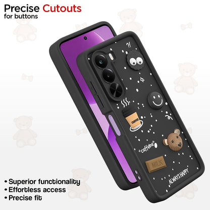 Pikkme black Bear Coffee phone cover for Realme P4x 5G – photo 6
