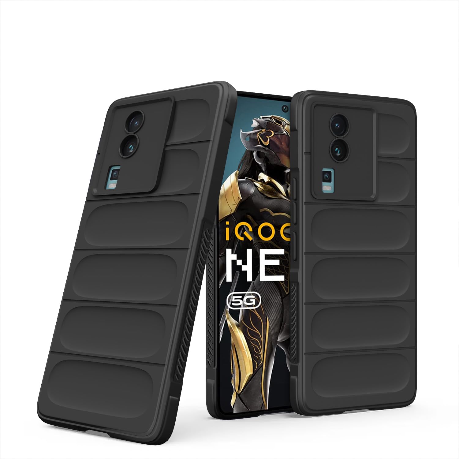 Black mobile cover for iQOO Neo 7/Neo 7 Pro 5G – Pikkme