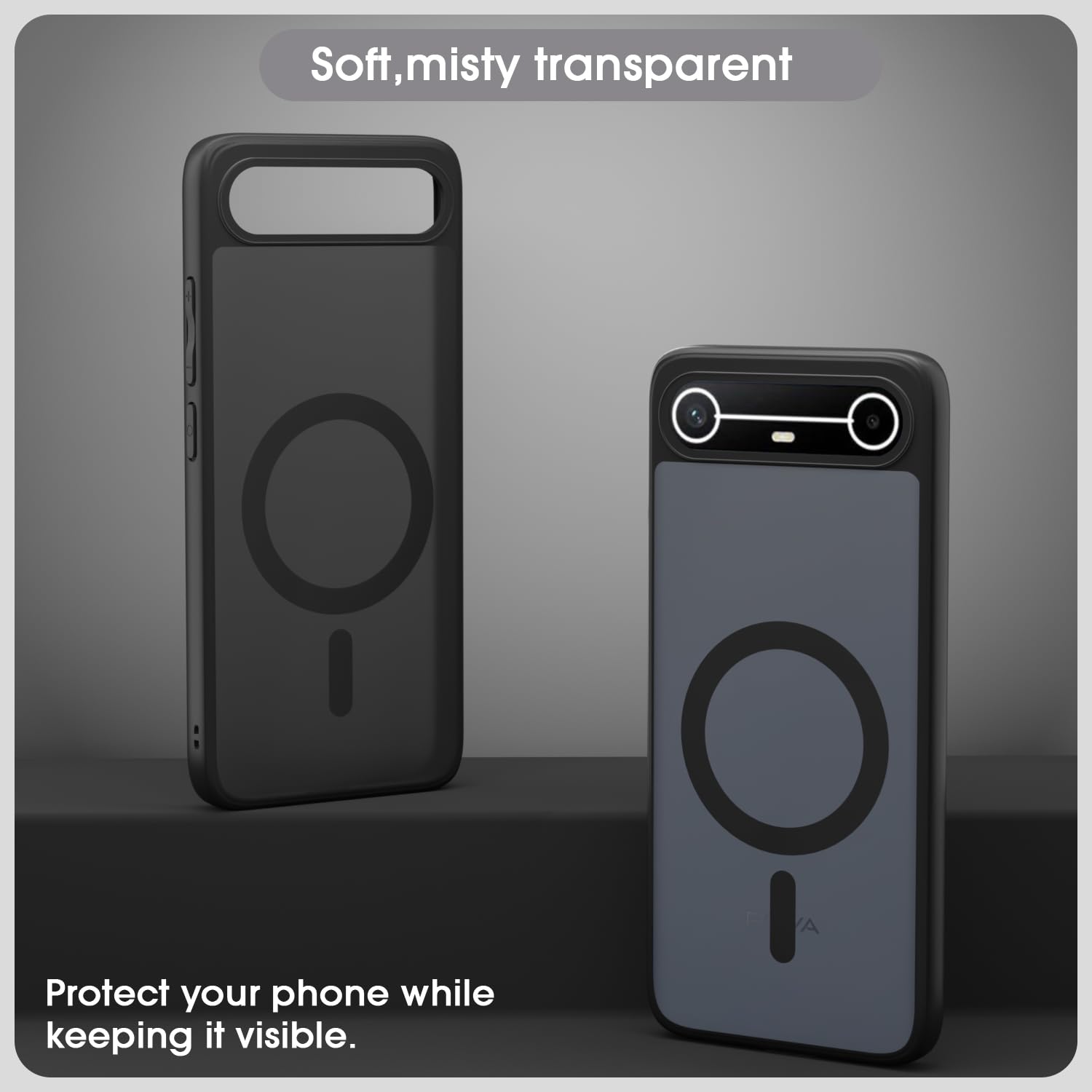 Tecno Pova mobile cover in black smoke mag-safe by Pikkme – photo 3