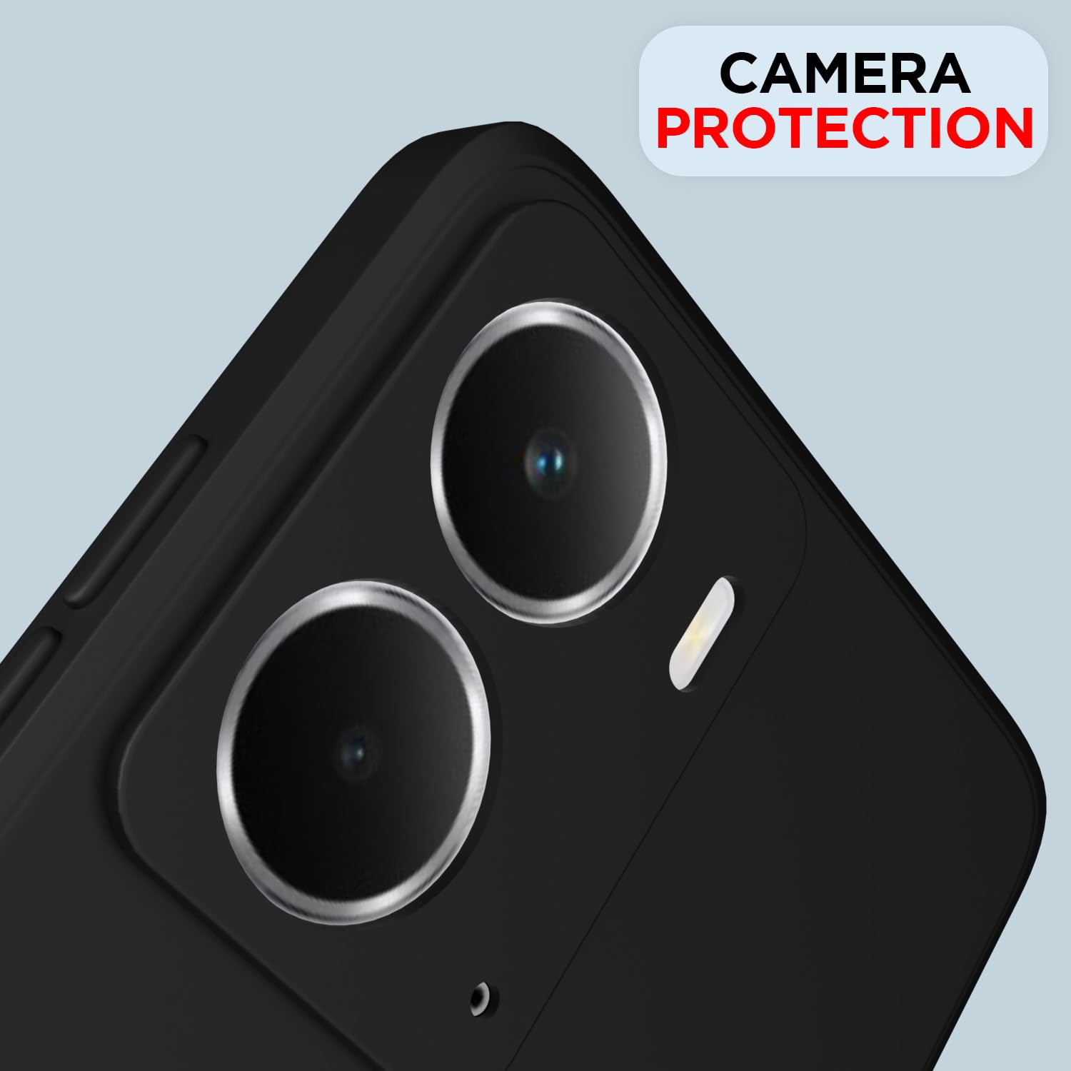 Pikkme Realme P3 5G Soft Matte Silicone Shockproof Case (Black)