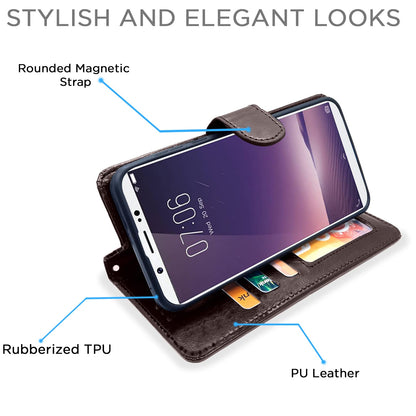 Vivo V7 Plus mobile flip cover in coffee by Pikkme – photo 3